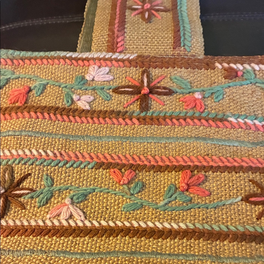 Embroidered Floral Tote Bag - Picture 4 of 4